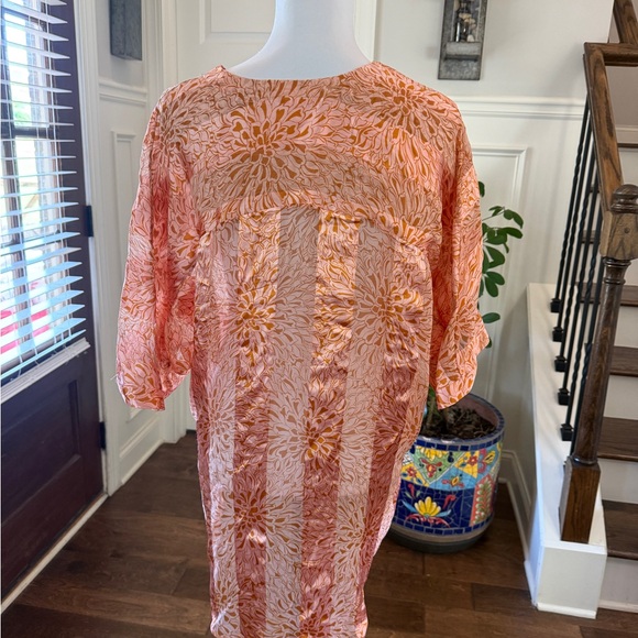 Anthropologie EUC Floreat Silk Blend High-Low Blouse - Picture 3 of 7